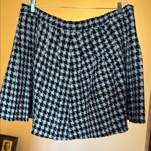 Black and White Checkered Skirt